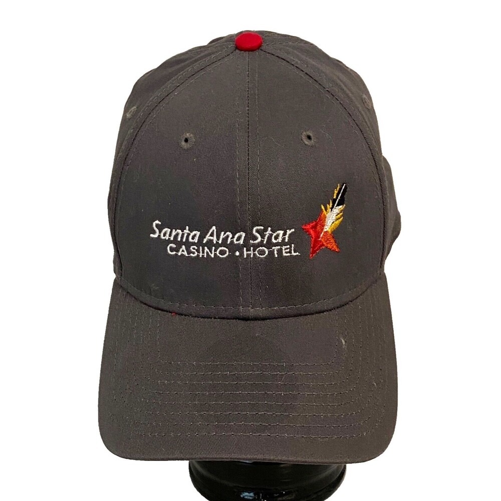 New Era 39Thirty Santa Ana Star Casino Baseball Cap Hat L/XL Grey Feather Native